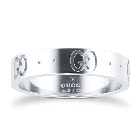 gucci icon 18ct white gold ring|gucci icon ring white gold.